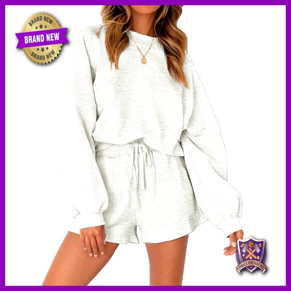 Other - Oversized Batwing Sleeve Lounge Set, Rayon Blend, Loose Fit, 2-Piece Sweatsuit